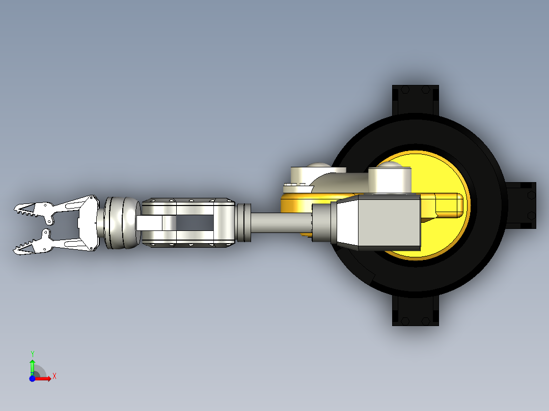 Fusion360工业机器人手臂模型MF前视图