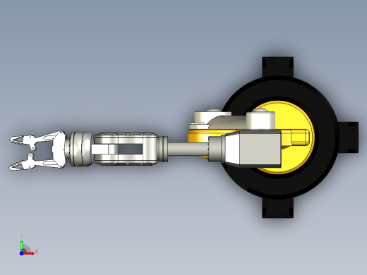 Fusion360工业机器人手臂模型MF前视缩略图