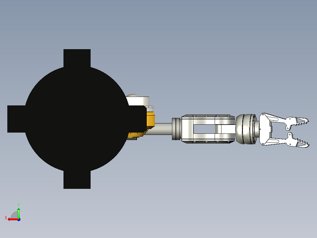 Fusion360工业机器人手臂模型MF后视图