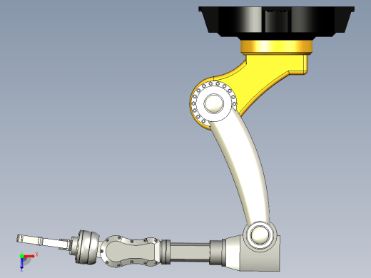 Fusion360工业机器人手臂模型MF俯视缩略图