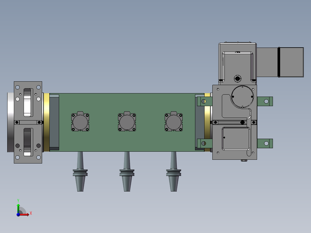 电机壳工装夹具前视图