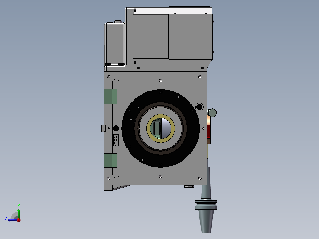 电机壳工装夹具右视图