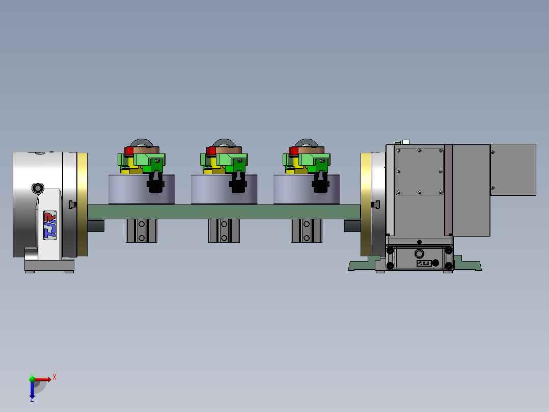 电机壳工装夹具俯视图