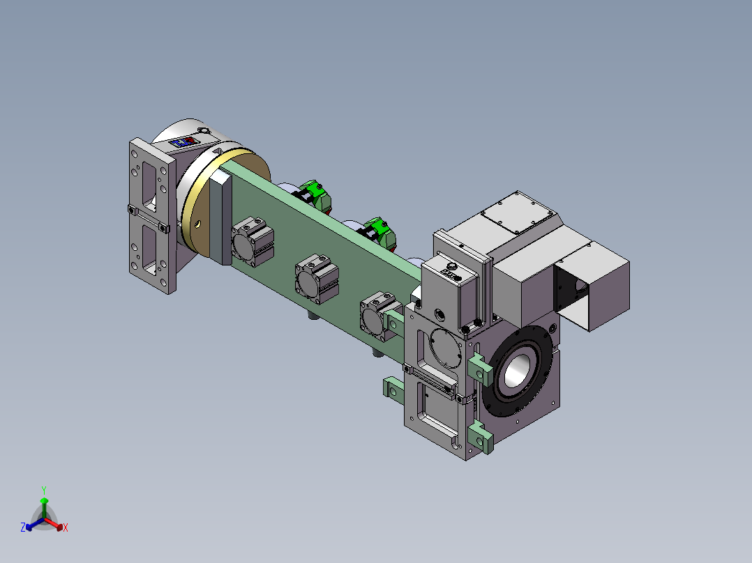 电机壳工装夹具正等轴测图