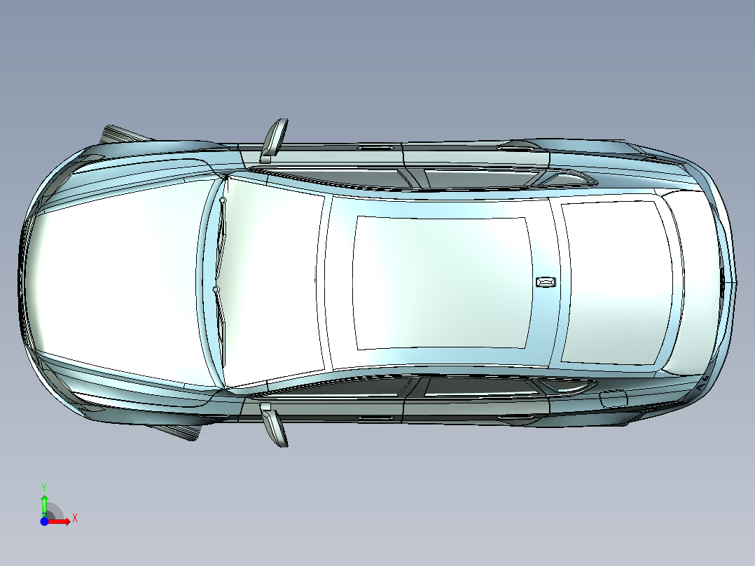 奥迪汽车外观建模模型前视图