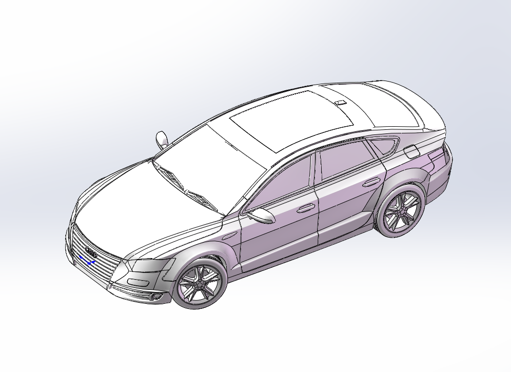 奥迪汽车外观建模模型