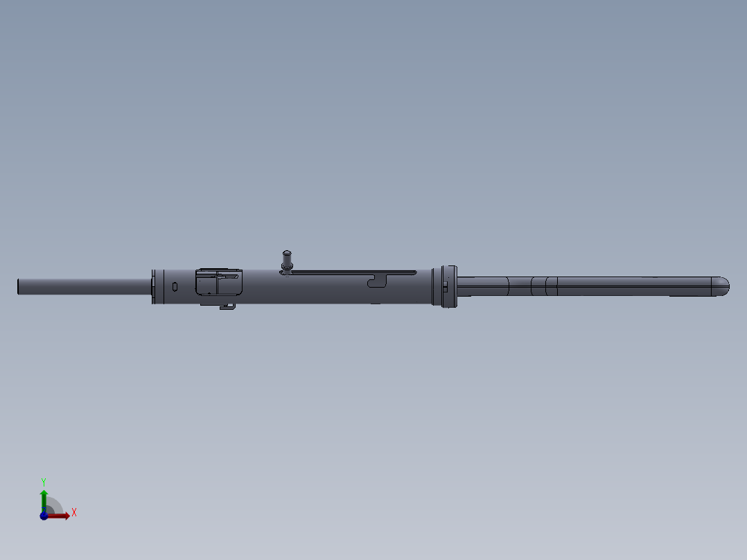 手枪左轮冲锋枪老式狙击步枪设计3D图纸gerat-neumunster-mp-3008 SW前视图