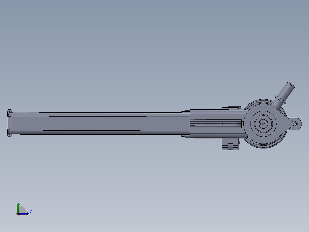 手枪左轮冲锋枪老式狙击步枪设计3D图纸gerat-neumunster-mp-3008 SW左视图
