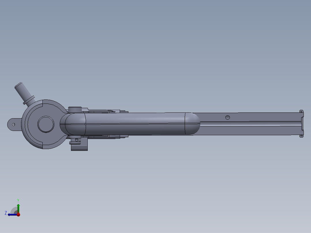 手枪左轮冲锋枪老式狙击步枪设计3D图纸gerat-neumunster-mp-3008 SW右视图