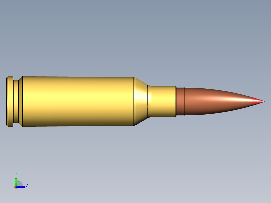 6毫米弧形子弹左视图
