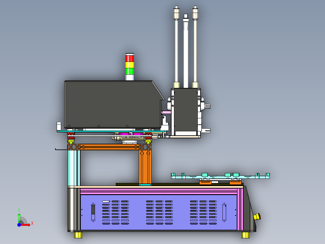 自动打印贴标机前视图