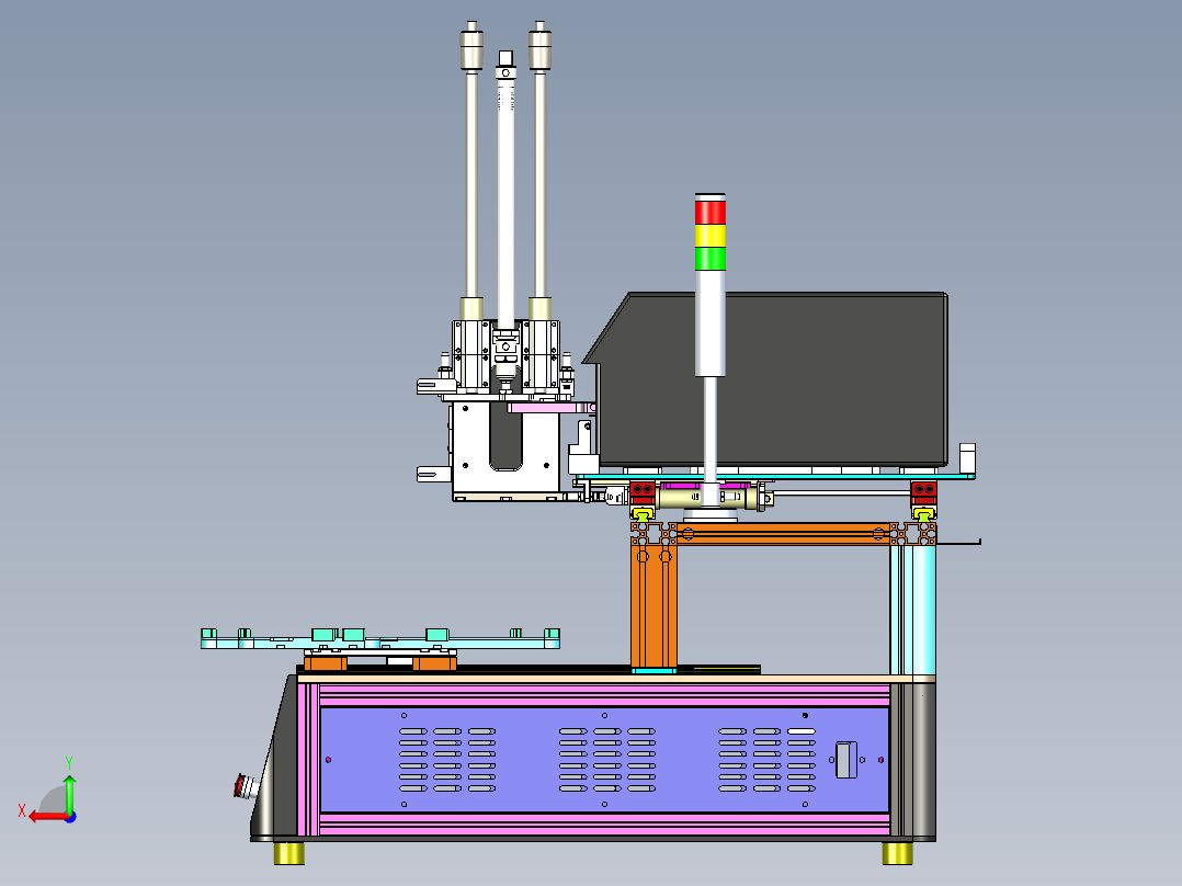 自动打印贴标机后视图