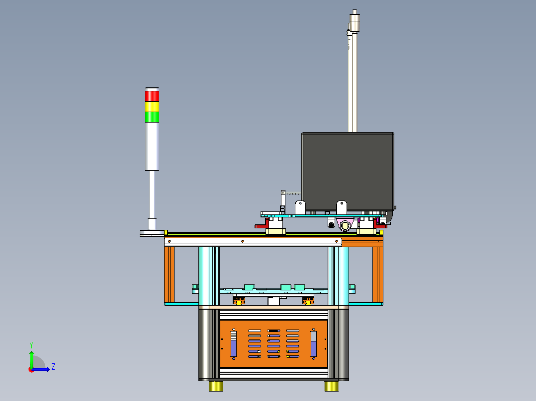 自动打印贴标机左视图