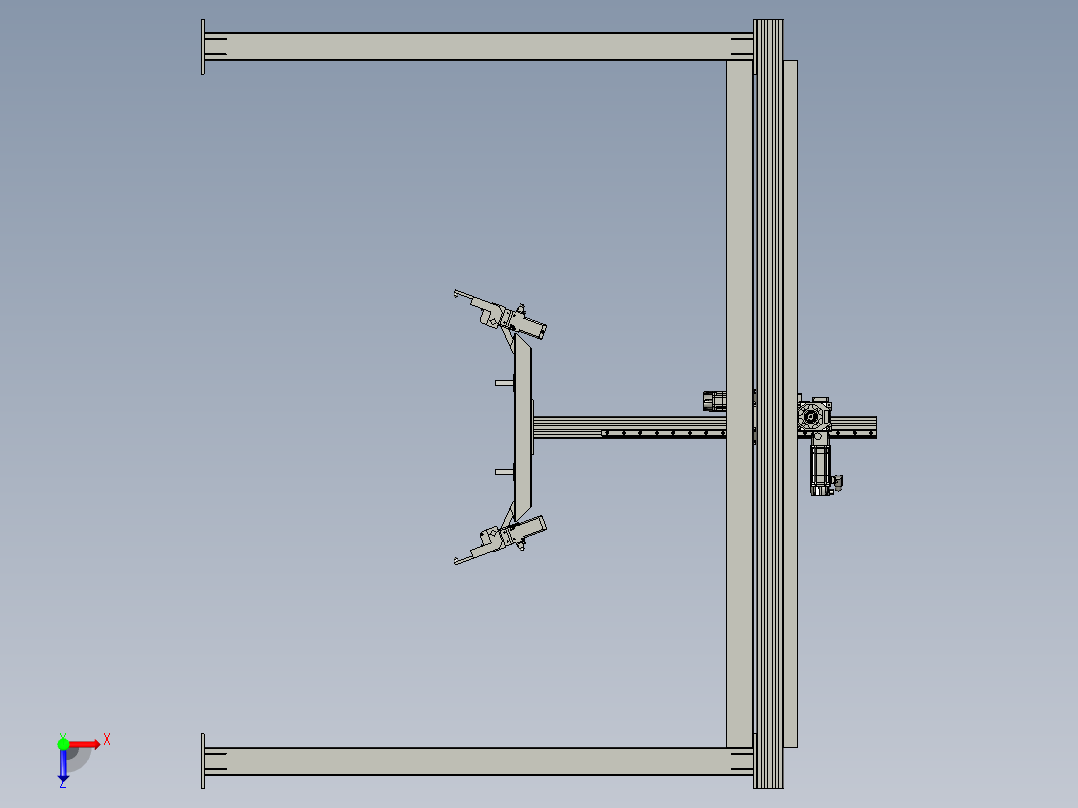 A-行架机器手俯视图