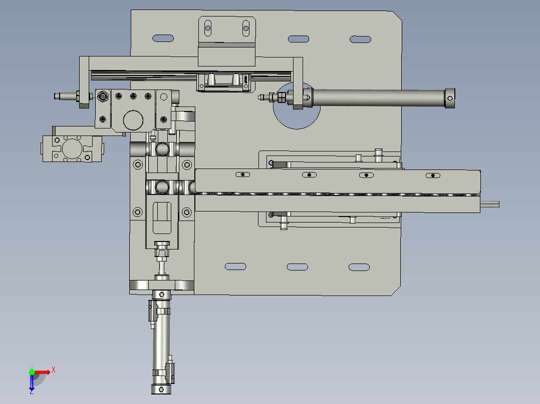 塑壳送料组件俯视图