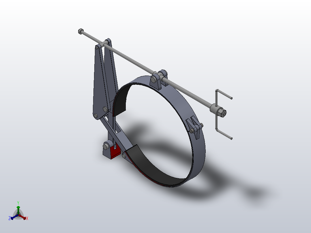 BB-MM系列带式制动器_BB900-110MM正等轴测图