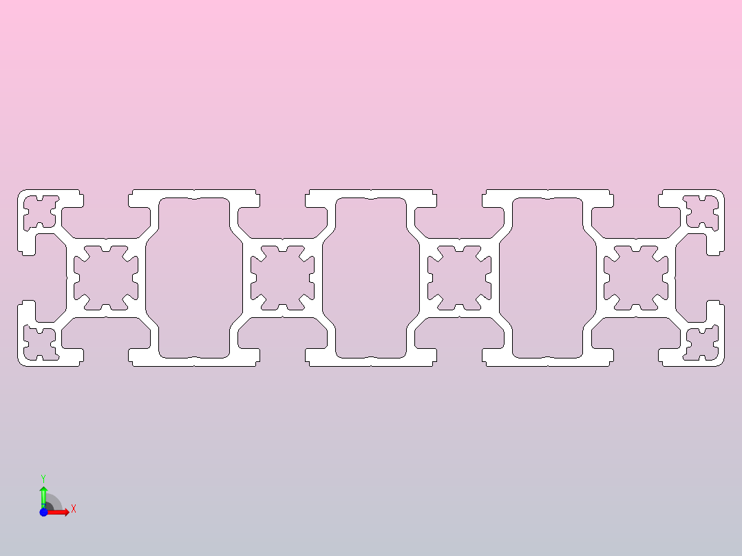 大量铝型材可供选择前视图