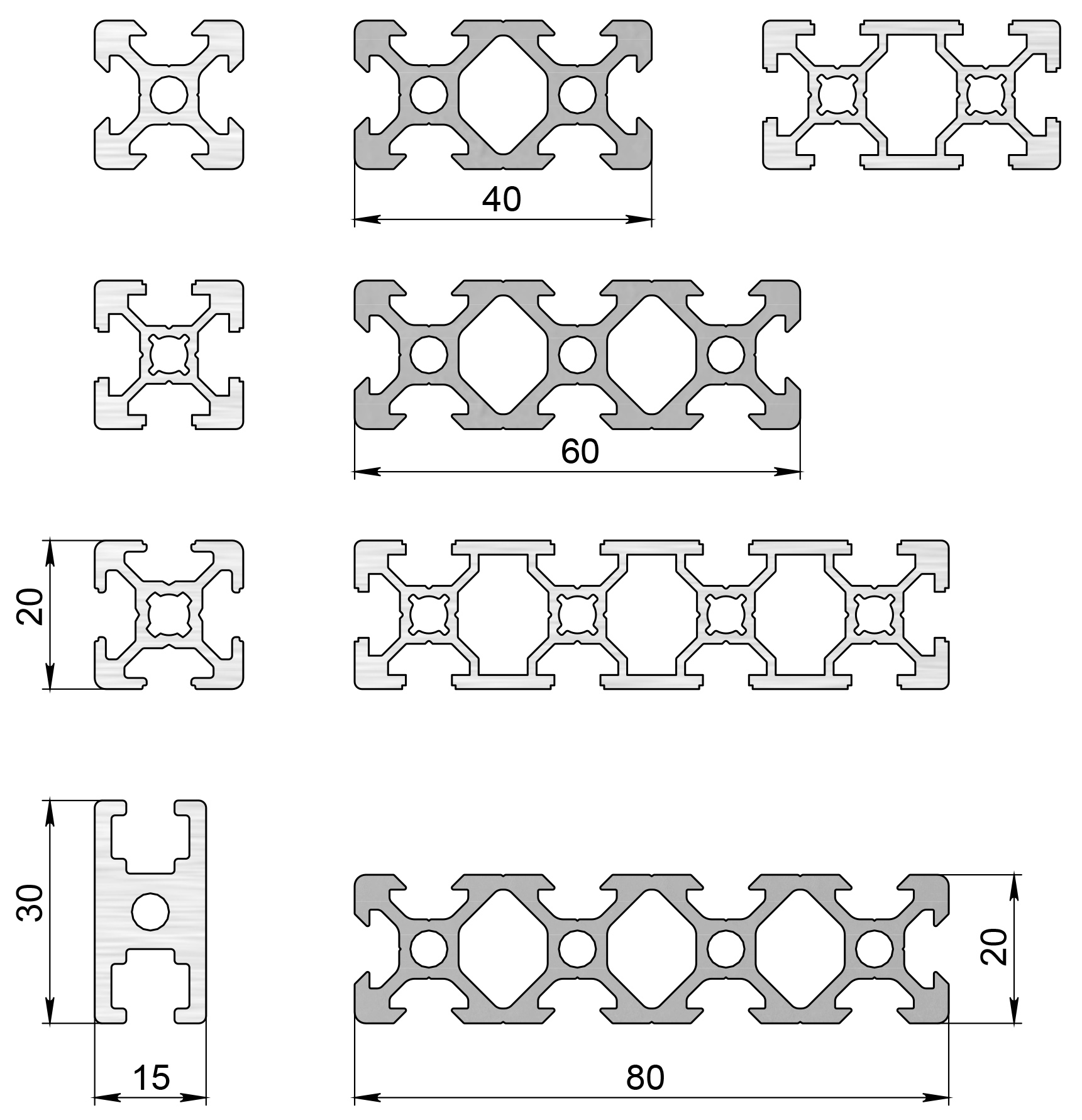 大量铝型材可供选择
