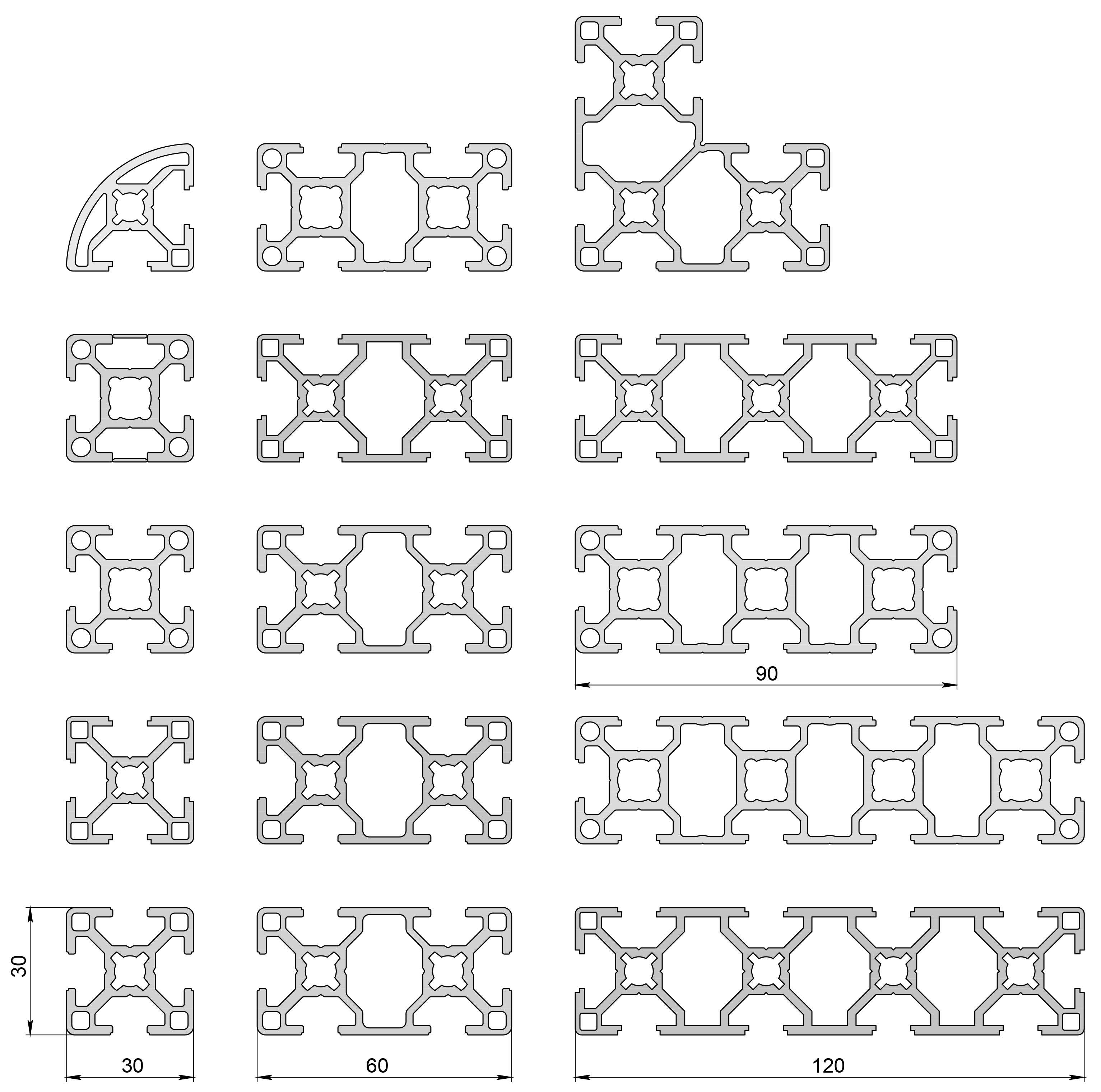 大量铝型材可供选择