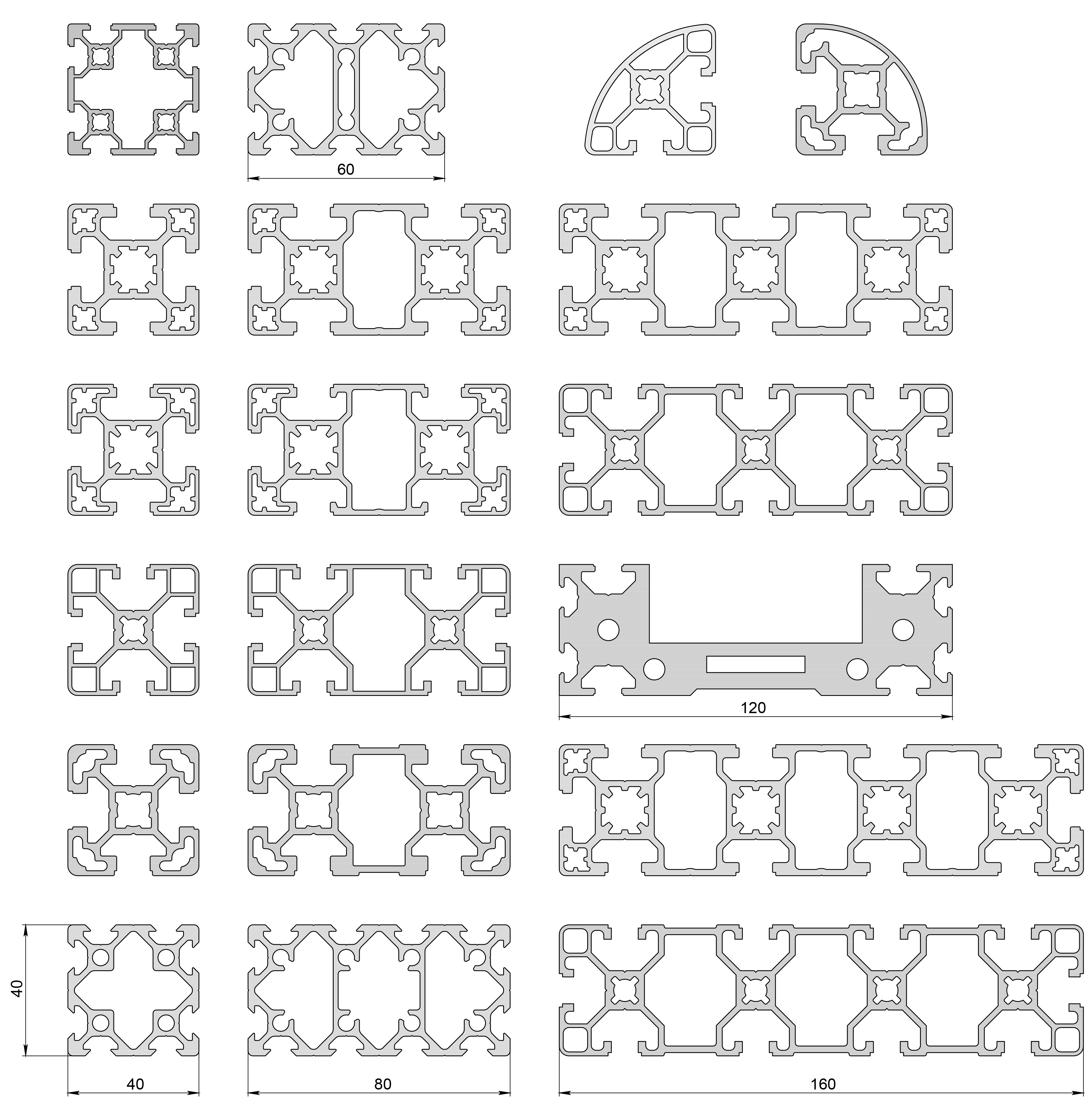 大量铝型材可供选择
