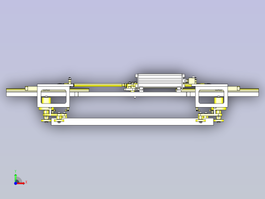 一款托盘定心机构3D图纸前视缩略图