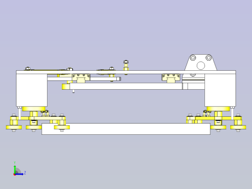 一款托盘定心机构3D图纸左视缩略图