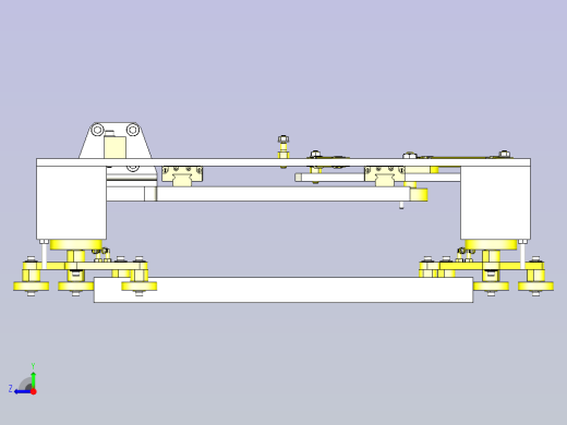 一款托盘定心机构3D图纸右视缩略图
