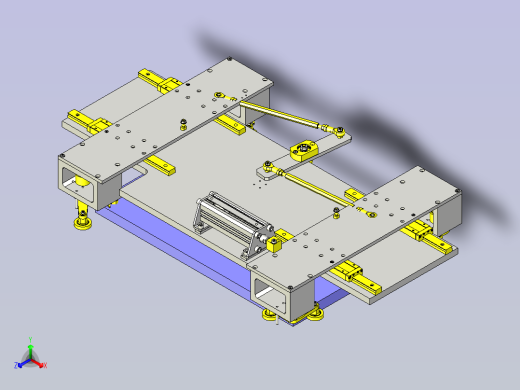 一款托盘定心机构3D图纸正等轴测缩略图