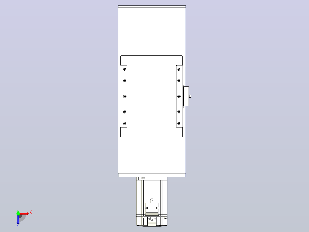 滚珠丝杠直线轴带导轨全封闭TPA-HCR-175D-2510C-L100-M-Y-P75-N3俯视图