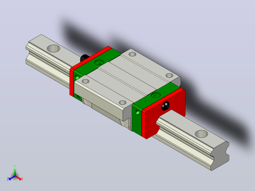 直线导轨HGW15CA1R150Z0C正等轴测缩略图