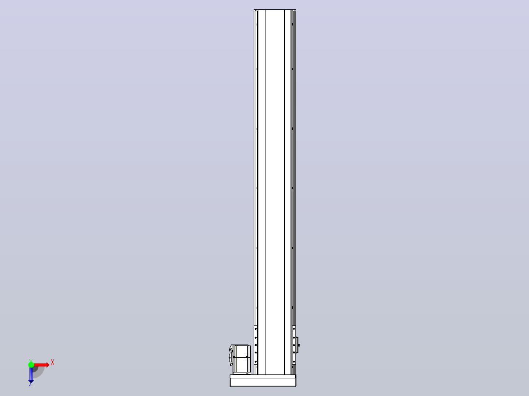 日规模组半封闭丝杆TPA-HNR-140D-2010C-L1000-ML-C-P40-N3俯视图
