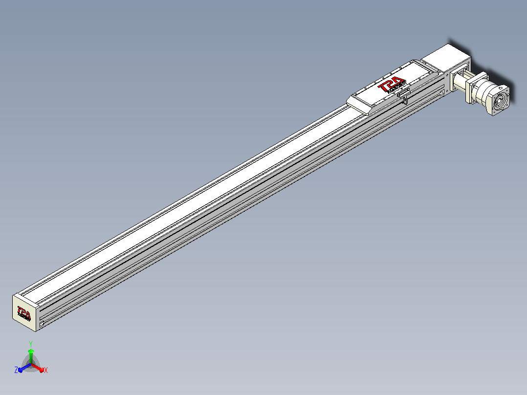 伺服电机集成皮带传动直线执行器TPA-OCB-120-224-L1550-DL-J90-N3主视图