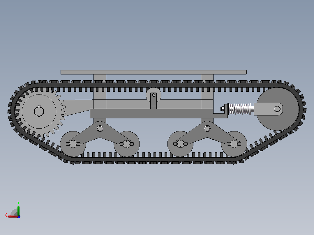 装煤机行走部分结构设计 sw+CAD+说明书后视图