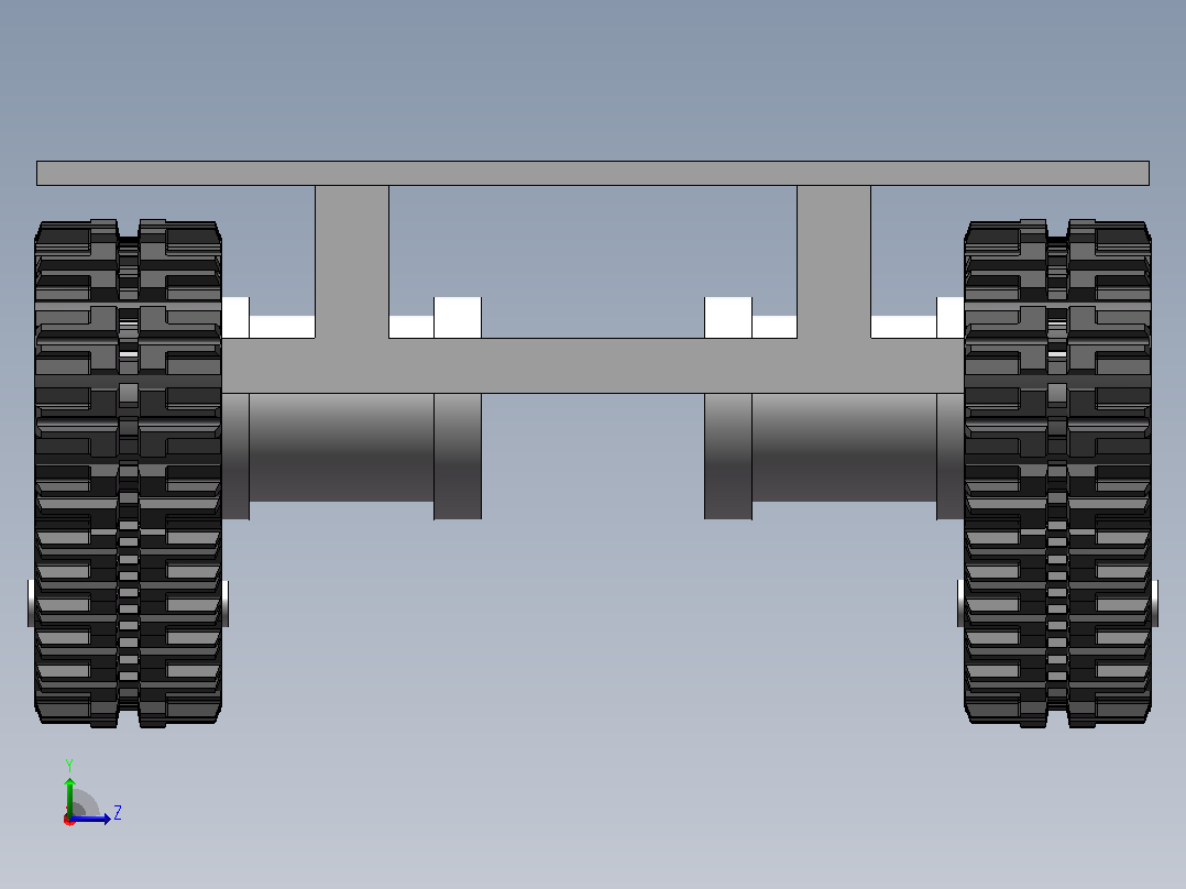 装煤机行走部分结构设计 sw+CAD+说明书左视图