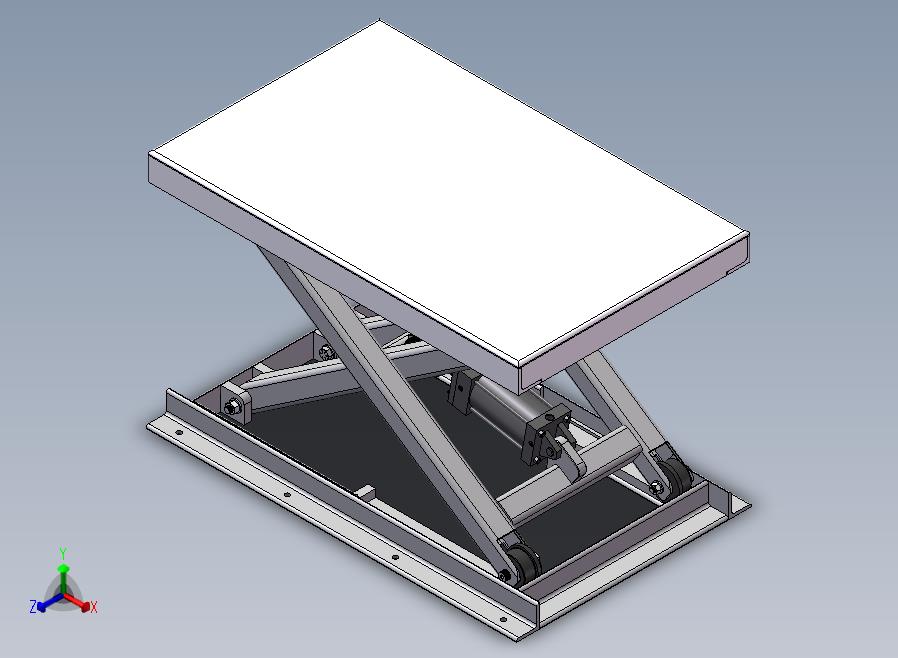 A19-举升工作台正等轴测图