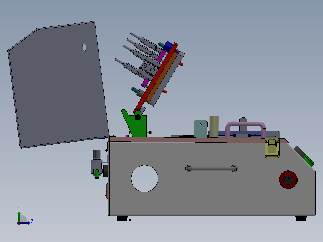 按键测试治具左视图