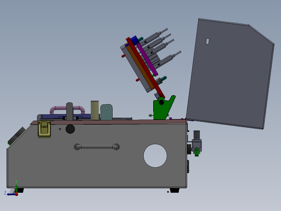 按键测试治具右视图