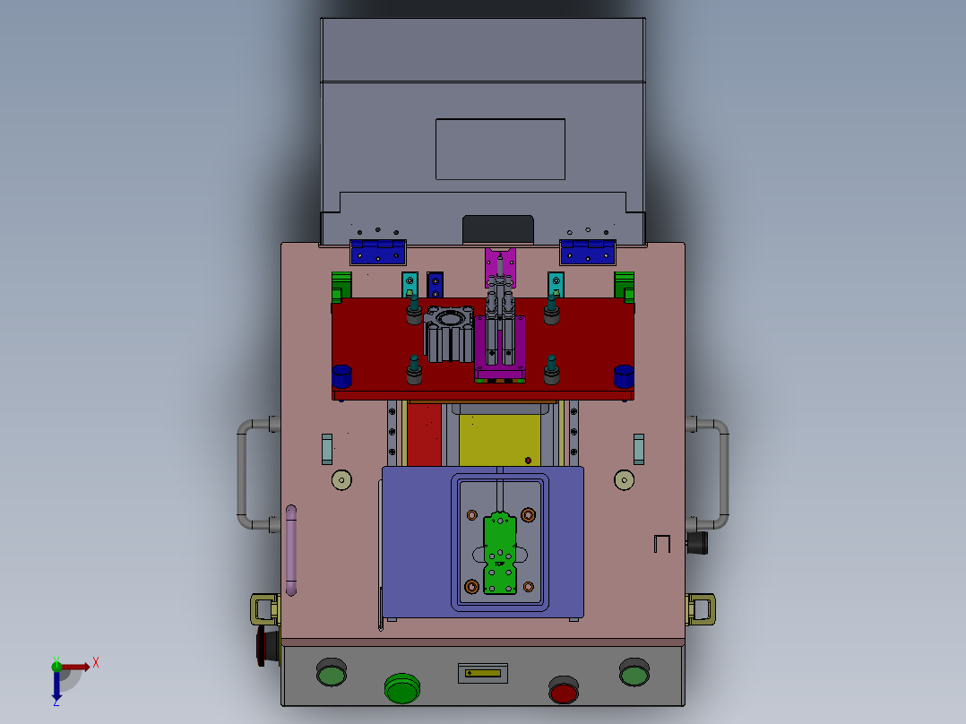 按键测试治具俯视图