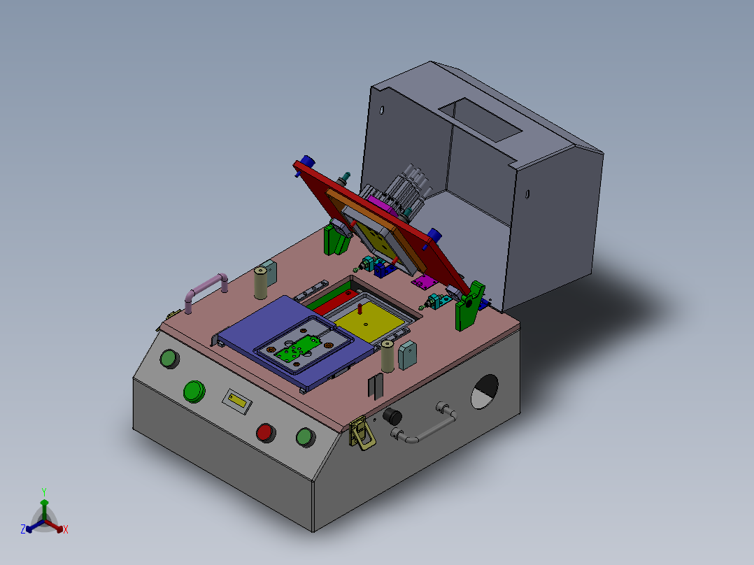按键测试治具正等轴测图