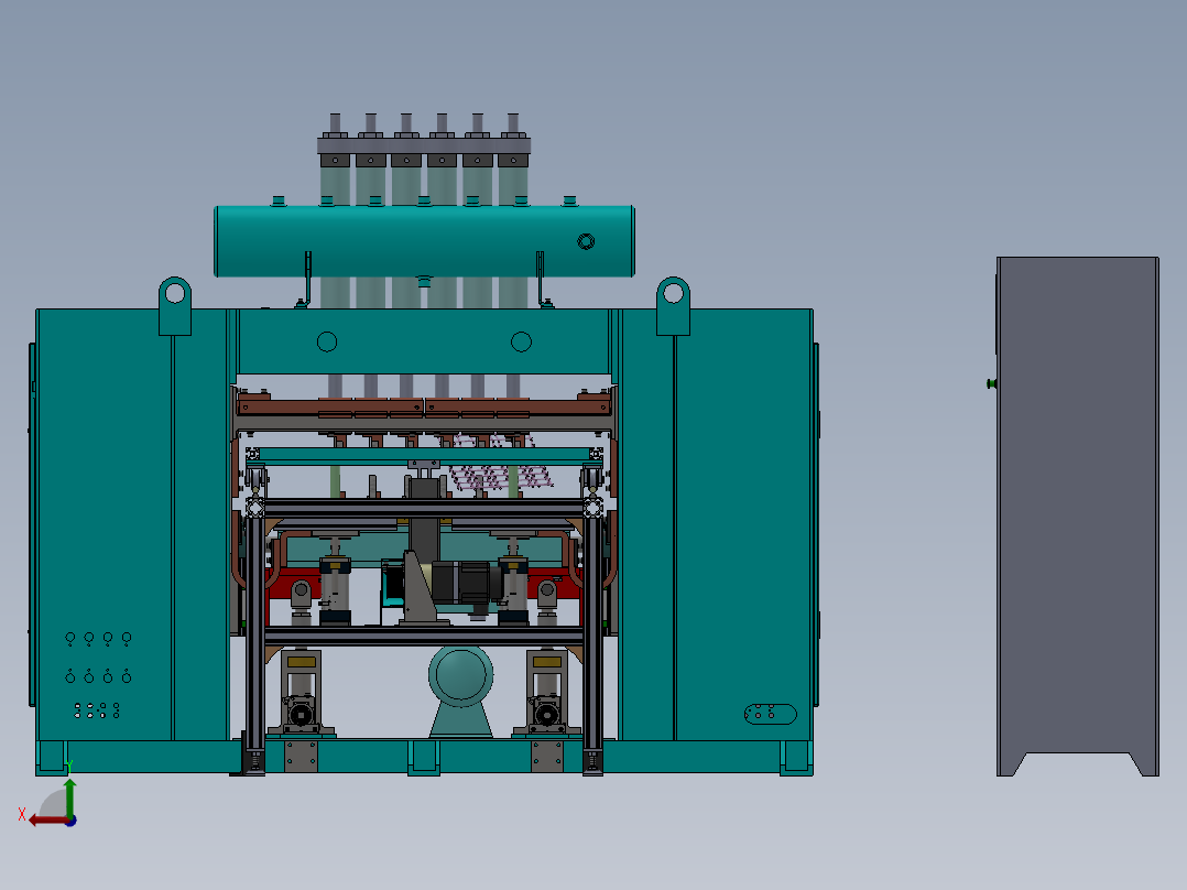 多点龙门排焊机sw16可编辑后视图