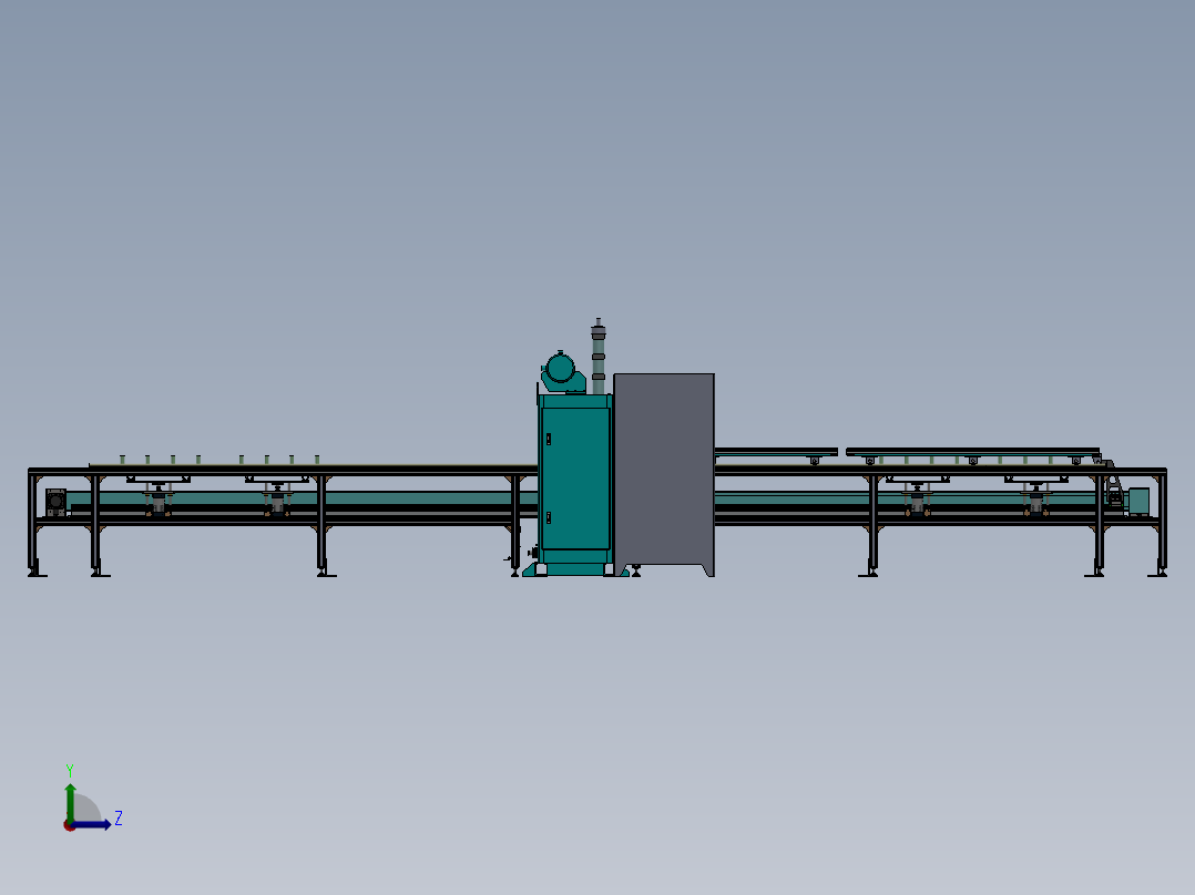 多点龙门排焊机sw16可编辑左视图