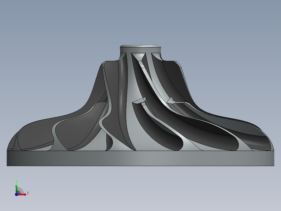 solidworks 涡轮结构设计前视图