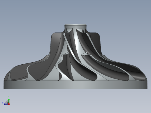 solidworks 涡轮结构设计右视缩略图