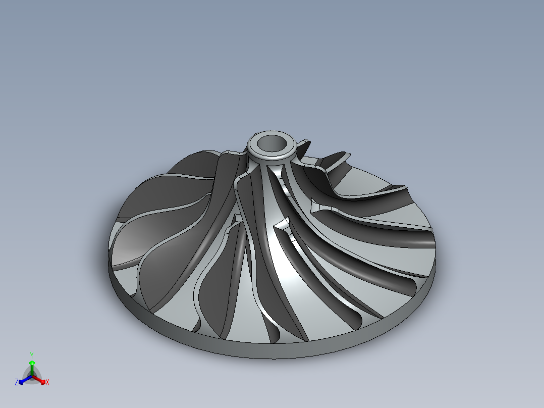 solidworks 涡轮结构设计正等轴测图