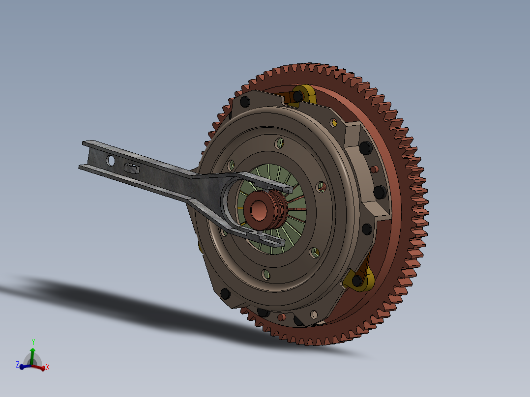汽车离合器控制系统装配图