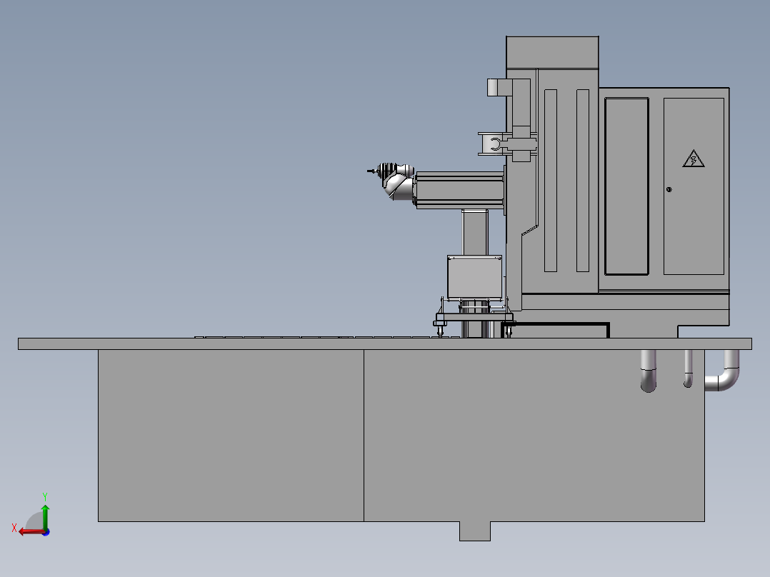 加工中心数控机床设备后视图