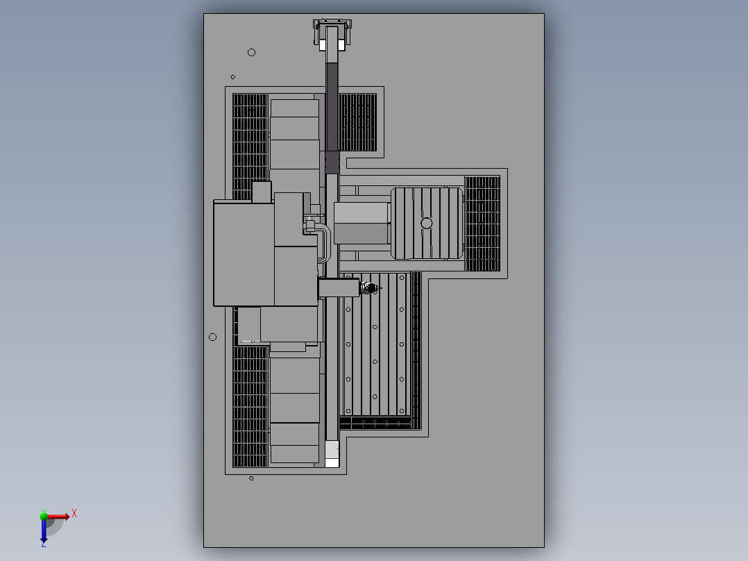 加工中心数控机床设备俯视图