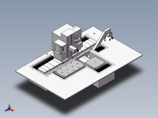 加工中心数控机床设备正等轴测缩略图