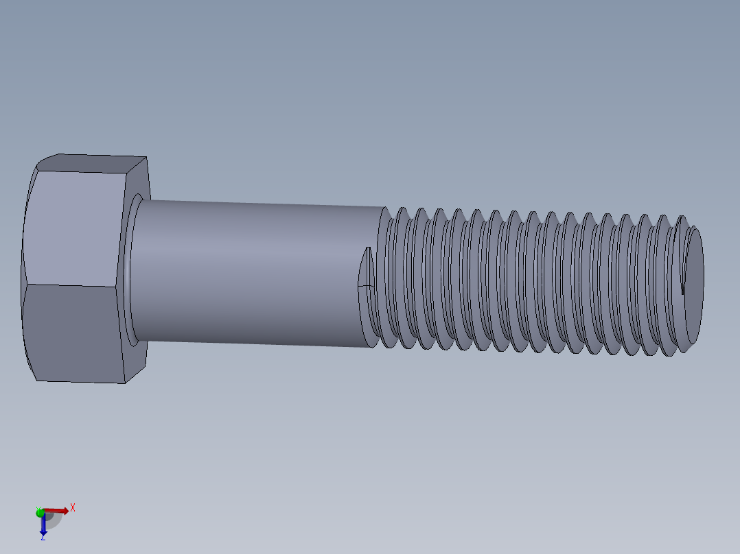 UNC 六角螺栓-Hex Bolt 0.750-10 x 3.SLDPRT
