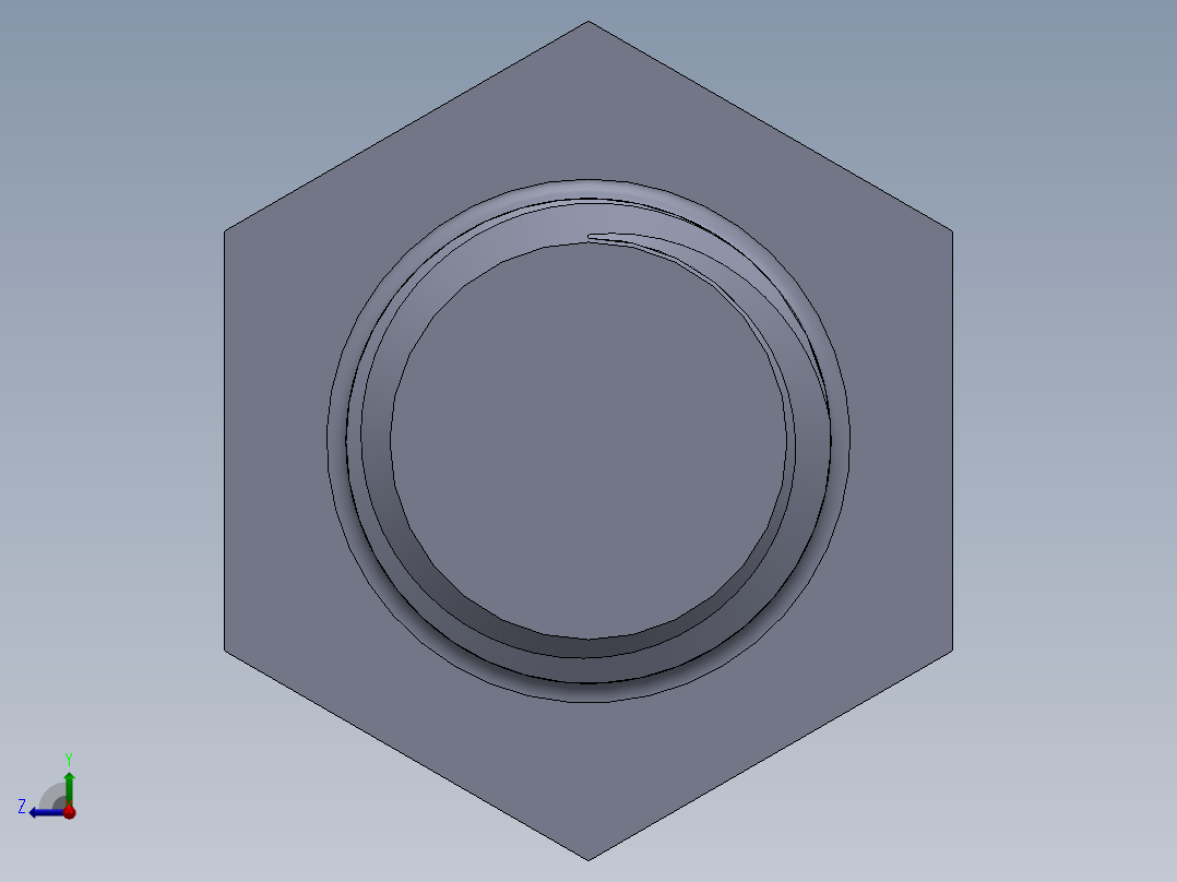 UNC 六角螺栓-Hex Bolt 0.750-10 x 3.SLDPRT右视图